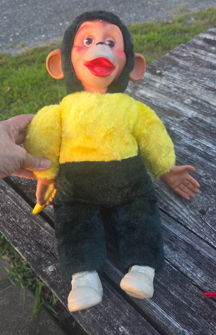 Vintage Zippy Monkey Mr Bim Plush Toy Doll 17" COLUMBIA TOY PRODUCTS